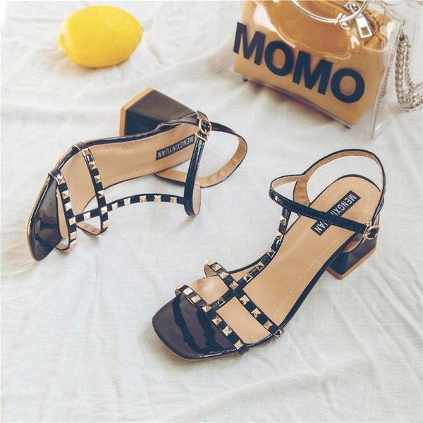 sandals 2021 summer women's shoes high heels spot large size pu rubber thick heel metal decorative rivet, Black
sandals 2021 summer women's shoes high heels spot large size pu rubber thick heel metal decorative rivet, Black