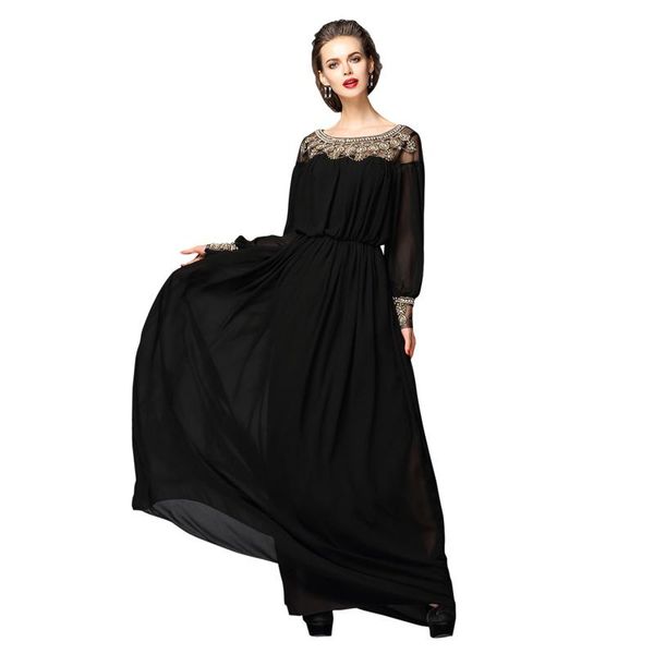 casual dresses style long sleeve maxi dress women vintage beading black gauze mesh elegant party plus size clothing, Black;gray
casual dresses style long sleeve maxi dress women vintage beading black gauze mesh elegant party plus size clothing, Black;gray
