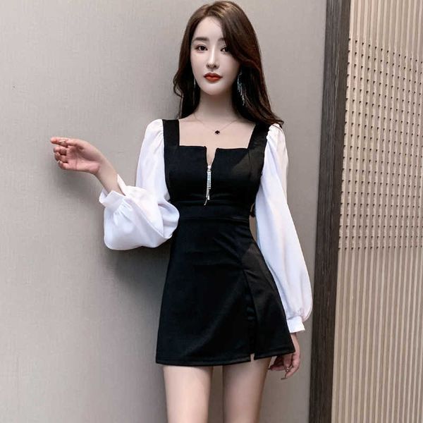 luxury party evening dress autumn long sleeve 's simple slim belly covering small tall square collar short skirt shorts set, White;pink
luxury party evening dress autumn long sleeve 's simple slim belly covering small tall square collar short skirt shorts set, White;pink
