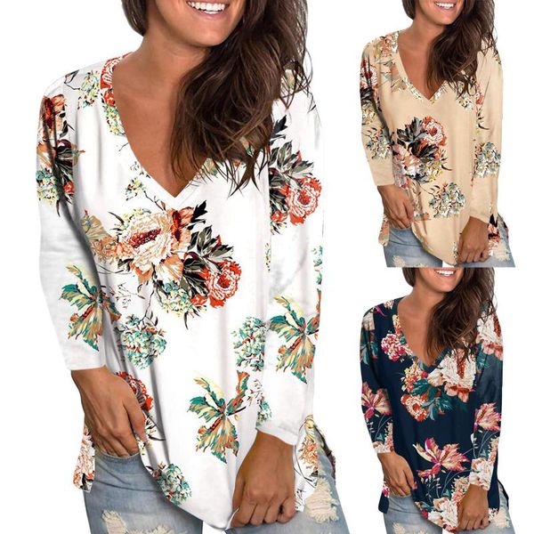 women's blouses & shirts women floral printed tunic streetwear v neck long sleeve shirt casual blouse blusas mujer vetement femme 2021, White
women's blouses & shirts women floral printed tunic streetwear v neck long sleeve shirt casual blouse blusas mujer vetement femme 2021, White