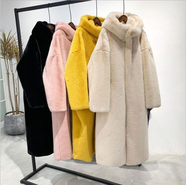 women's fur & faux winter women coat luxury long loose lapel overcoat thick warm plus size female plush coats, Black
women's fur & faux winter women coat luxury long loose lapel overcoat thick warm plus size female plush coats, Black