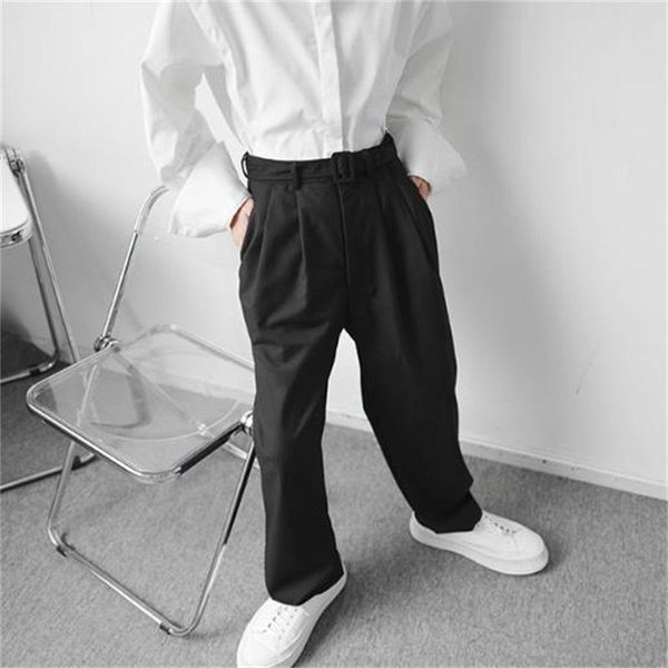 men's pants trousers autumn korean fashion loose casual belt decoration solid color straight hairstylist youth trend, Black
men's pants trousers autumn korean fashion loose casual belt decoration solid color straight hairstylist youth trend, Black