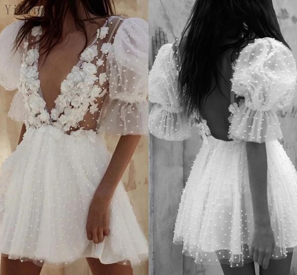 chic white prom dresses with short sleeves luxury beaded pearls deep v neck backless tulle a line handmade flowers cocktail party evening go, Black
chic white prom dresses with short sleeves luxury beaded pearls deep v neck backless tulle a line handmade flowers cocktail party evening go, Black