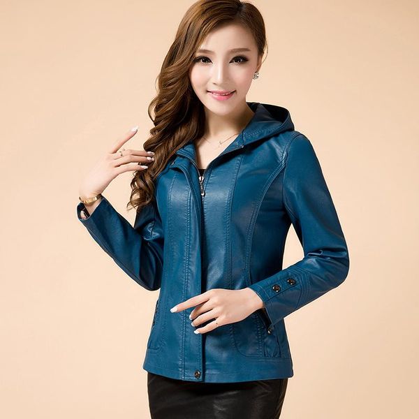 women's leather & faux black 2021 elegant autumn winter jacket womens short hoooded pu coat ladies motorcycle outwear qh0858
women's leather & faux black 2021 elegant autumn winter jacket womens short hoooded pu coat ladies motorcycle outwear qh0858