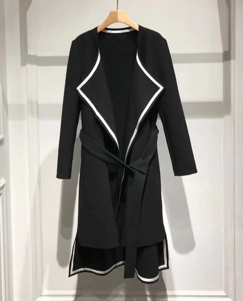 women's trench coats high 2021 ladies quality fashion long sleeve v-neck tie white side coat 0116, Tan;black
women's trench coats high 2021 ladies quality fashion long sleeve v-neck tie white side coat 0116, Tan;black
