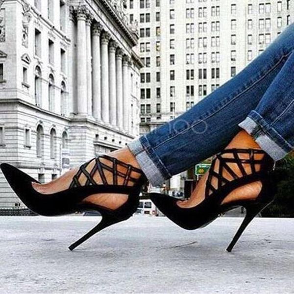 dress shoes black suede pointy toe pumps stiletto heels 12cm cut-outs patchwork banquet shallow women party
dress shoes black suede pointy toe pumps stiletto heels 12cm cut-outs patchwork banquet shallow women party