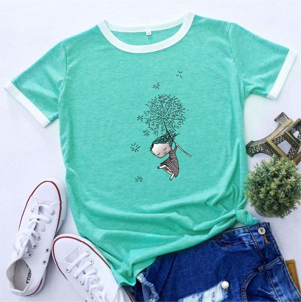 women's t-shirt women colorblock crewneck short shleeve cotton blend summer t-shirts graphic tees female print girl dandelion s, White
women's t-shirt women colorblock crewneck short shleeve cotton blend summer t-shirts graphic tees female print girl dandelion s, White