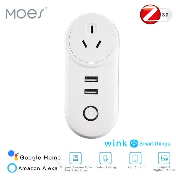 smart power plugs au zigbee3.0 dual usb wireless socket plug smartthings app remote control echo plus voice work with alexa google home.
smart power plugs au zigbee3.0 dual usb wireless socket plug smartthings app remote control echo plus voice work with alexa google home.