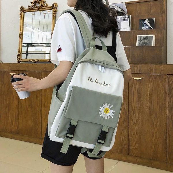 school bags women backpack for teenage girls fashion panelled flower alphabet design bookbags nylon green teen schoolbag
school bags women backpack for teenage girls fashion panelled flower alphabet design bookbags nylon green teen schoolbag