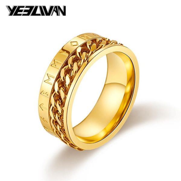 wedding rings 2021 letter chain spinner titanium steel gold black silver color punk men's fashion jewelry for men women, Slivery;golden
wedding rings 2021 letter chain spinner titanium steel gold black silver color punk men's fashion jewelry for men women, Slivery;golden