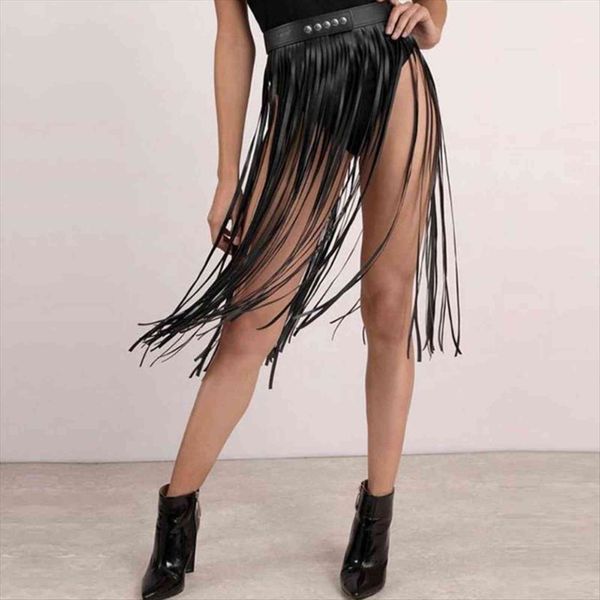 high waist faux leather tassels womens skirts body harness punk party clubwear, Black
high waist faux leather tassels womens skirts body harness punk party clubwear, Black