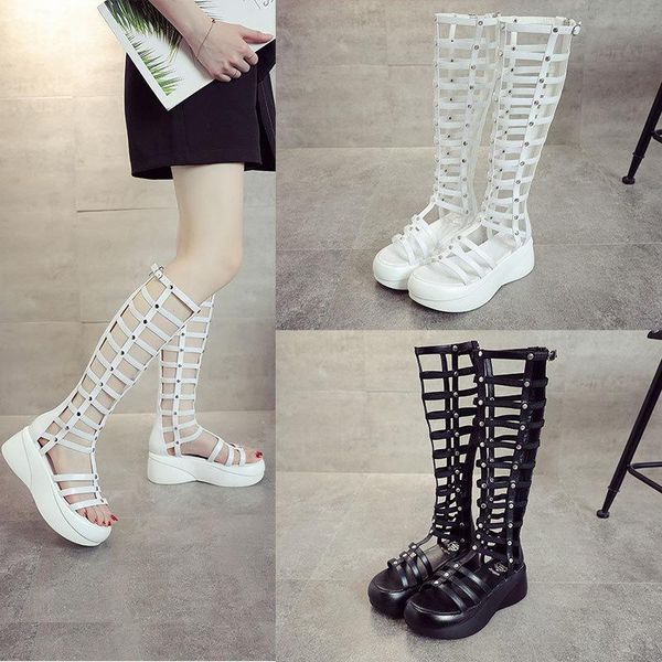 boots summer fashion rome woman cross-tied hollow fish mouth knee-high women outdoor flat bottom punk designer shoes, Black
boots summer fashion rome woman cross-tied hollow fish mouth knee-high women outdoor flat bottom punk designer shoes, Black