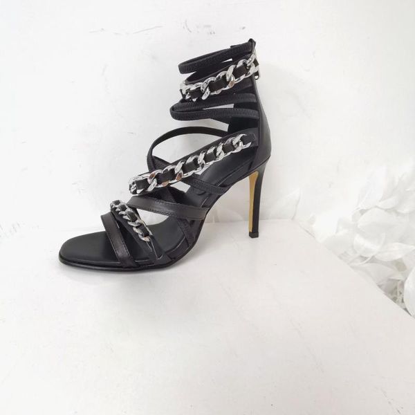 sandals 2021 summer round toe women chain decor shoes fashion genuine leather zip high heels woman, Black
sandals 2021 summer round toe women chain decor shoes fashion genuine leather zip high heels woman, Black