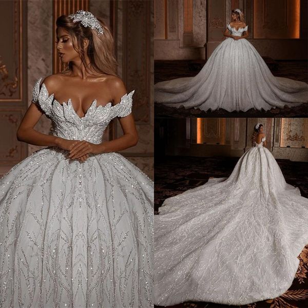 vintage saudi arabic middle east wedding dress off the shoulder sequined lace princess ball gowns 2021 dubai cathedral train backless vestid, White
vintage saudi arabic middle east wedding dress off the shoulder sequined lace princess ball gowns 2021 dubai cathedral train backless vestid, White