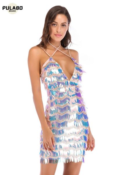 casual dresses summer deep v neck colorful sequined backless dress women mini short christmas party club strap vestido, Black;gray
casual dresses summer deep v neck colorful sequined backless dress women mini short christmas party club strap vestido, Black;gray