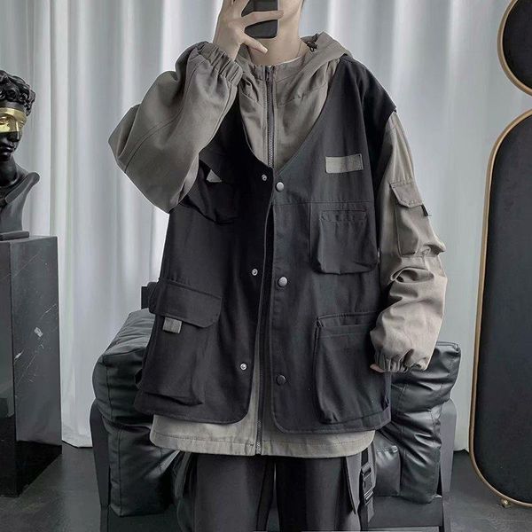 men's jackets cargo men hip hop streetwear hooded jacket fake two cotton coat korean autumn spring clothing windbreakers bomber, Black;brown
men's jackets cargo men hip hop streetwear hooded jacket fake two cotton coat korean autumn spring clothing windbreakers bomber, Black;brown