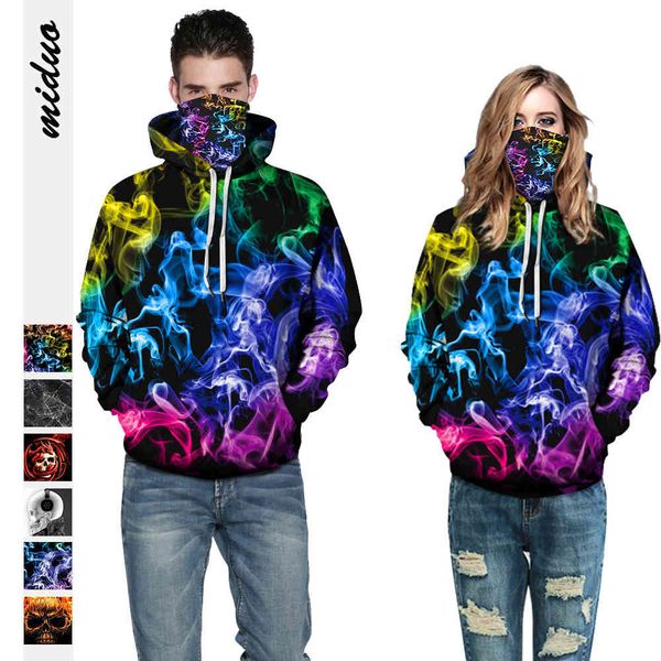 women's hoodies & sweatshirts skull smoke halloween sweater digital printing couple hooded fall/winter loose baseball uniform tren, Black
women's hoodies & sweatshirts skull smoke halloween sweater digital printing couple hooded fall/winter loose baseball uniform tren, Black