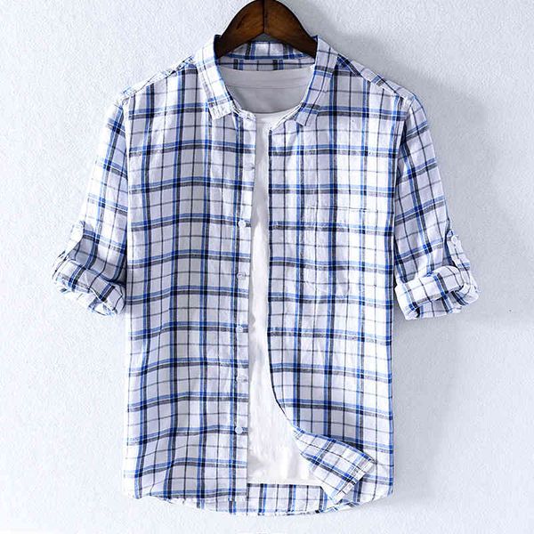 men's t-shirts casual plaid long sleeve linen shirt autumn slim for men fashion comfortable shirts male chemise camisa nx6y, White;black
men's t-shirts casual plaid long sleeve linen shirt autumn slim for men fashion comfortable shirts male chemise camisa nx6y, White;black
