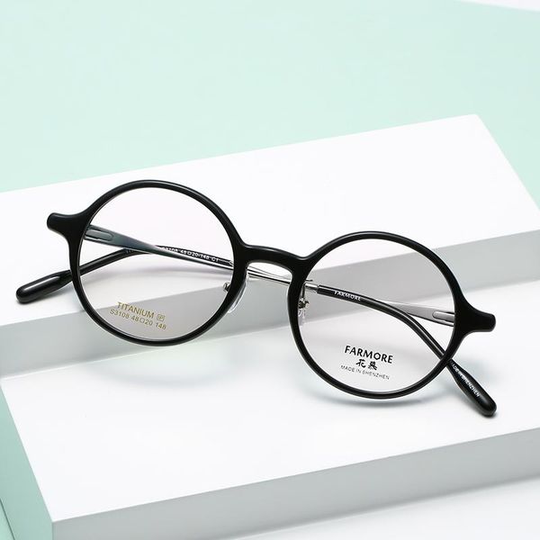 fashion sunglasses frames reven s3108 titanium optical glasses frame men vintage round prescription eyeglasses women retro acetate spectacle, Black
fashion sunglasses frames reven s3108 titanium optical glasses frame men vintage round prescription eyeglasses women retro acetate spectacle, Black