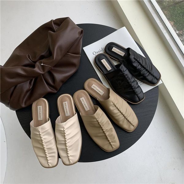 slippers pleated square toe women net celebrity slides woman outside pantufa female slingback lazy shoes ladies summer mules, Black
slippers pleated square toe women net celebrity slides woman outside pantufa female slingback lazy shoes ladies summer mules, Black
