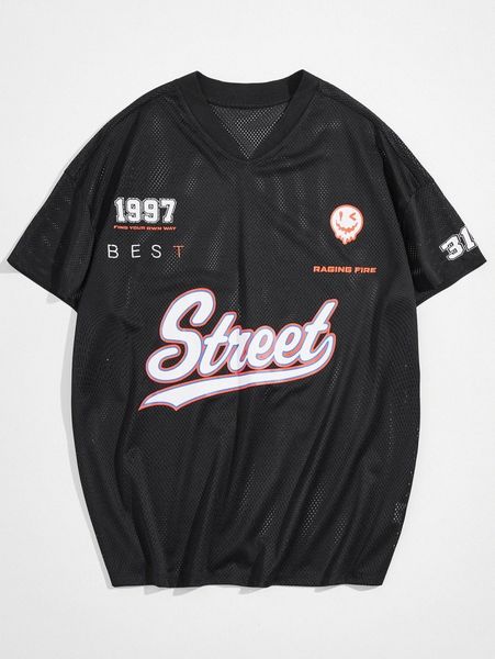 men letter & cartoon print tee r8qa#, White;black
men letter & cartoon print tee r8qa#, White;black