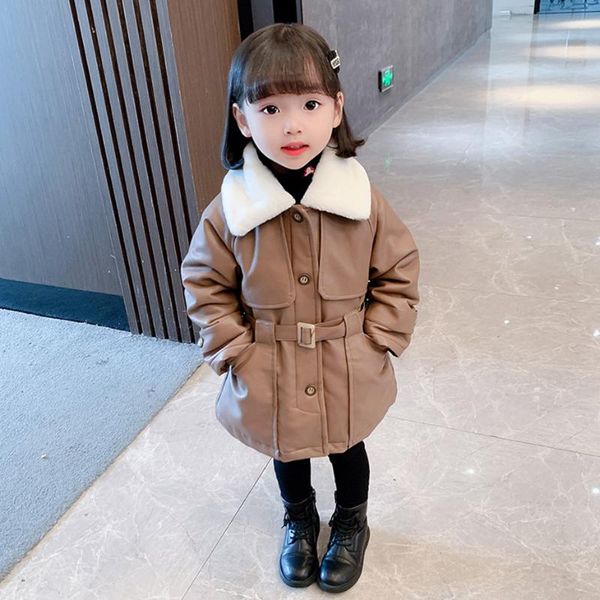 jackets girls leather jacket outerwear solid color coat for thick warm children's winter kids clothes, Blue;gray
jackets girls leather jacket outerwear solid color coat for thick warm children's winter kids clothes, Blue;gray