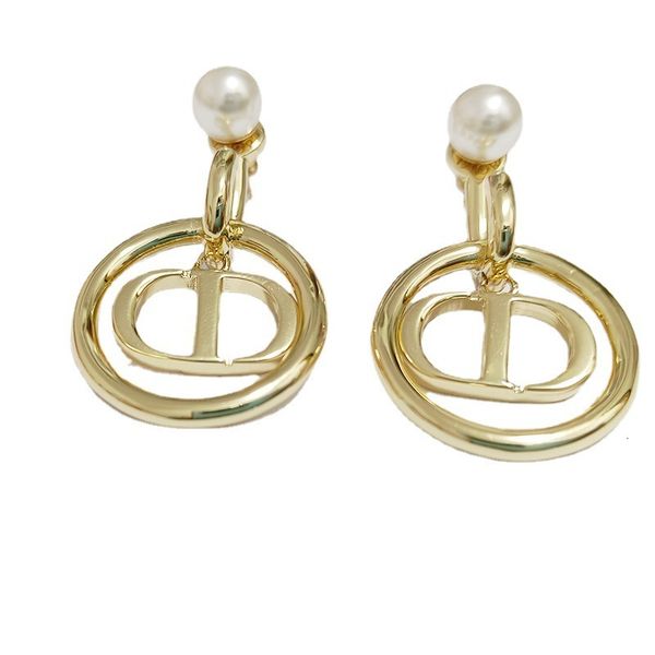 d's fashionable geometric letter pearl stud s925 silver needle gold smart women's earrings round, Golden
d's fashionable geometric letter pearl stud s925 silver needle gold smart women's earrings round, Golden