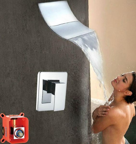 bathroom mixer waterfall shower brass wall mounted valve set embedded box single function rain faucet sets
bathroom mixer waterfall shower brass wall mounted valve set embedded box single function rain faucet sets