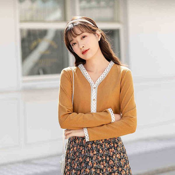 women's t-shirt t shirts spring arrival knit long sleeve v-neck hollow slim lace t-shirt igw1, White
women's t-shirt t shirts spring arrival knit long sleeve v-neck hollow slim lace t-shirt igw1, White