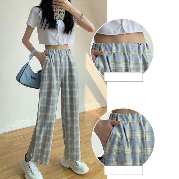 women's pants & capris harajuku plaid women oversize wide leg trousers female korean style high waist checkered pajama calça feminina p, Black;white
women's pants & capris harajuku plaid women oversize wide leg trousers female korean style high waist checkered pajama calça feminina p, Black;white