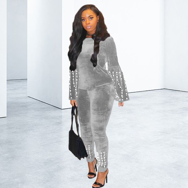 arrived fashionable pearls veet two pieces outfits women y sleeves crew neck long pants party daily streetwear tracksuit, White
arrived fashionable pearls veet two pieces outfits women y sleeves crew neck long pants party daily streetwear tracksuit, White