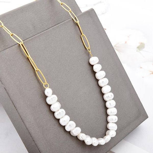 chains simple pearl necklace short fashion stainless steel clavicle chain net red 18k gold girl jewelry, Silver
chains simple pearl necklace short fashion stainless steel clavicle chain net red 18k gold girl jewelry, Silver