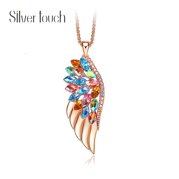 necklace fashion colorful wing pendant simple versatile design crystal popular jewelry, Silver
necklace fashion colorful wing pendant simple versatile design crystal popular jewelry, Silver