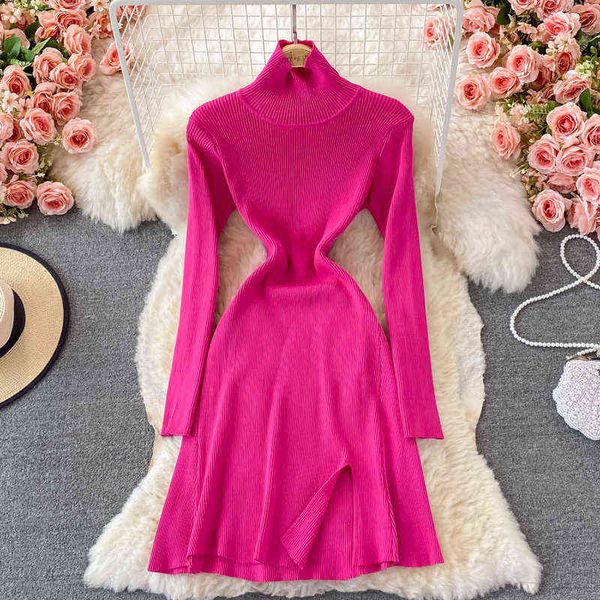 elegant puff sleeve turtleneck knitted dress women winter with tight-fitting stretch mini a-line sweater dress vestido autumn y1204, Black;gray
elegant puff sleeve turtleneck knitted dress women winter with tight-fitting stretch mini a-line sweater dress vestido autumn y1204, Black;gray