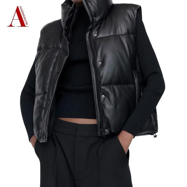 women's vests adherebling women 2021 fashion leather cotton cropped padded waistcoat vintage sleeveless female outerwear streetwear win, Black;white
women's vests adherebling women 2021 fashion leather cotton cropped padded waistcoat vintage sleeveless female outerwear streetwear win, Black;white
