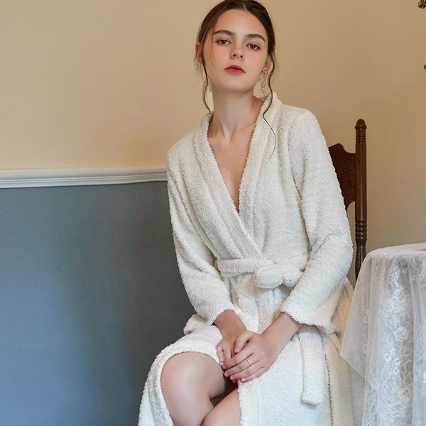 solid winter plush robes white kimono robe fashion bathrobe home dress sleepwear peignoir wedding bridesmaid women's, Black;red
solid winter plush robes white kimono robe fashion bathrobe home dress sleepwear peignoir wedding bridesmaid women's, Black;red