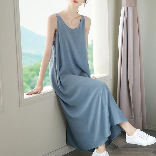 casual dresses 2021summer slip dress women solid soft long big yards loose pullover comfortable, Black;gray
casual dresses 2021summer slip dress women solid soft long big yards loose pullover comfortable, Black;gray