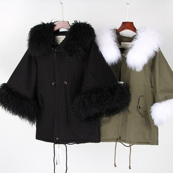 women's jackets libieliy natural wool oversized fur collar trumpet sleeve cotton loose coat jacket, Black;brown
women's jackets libieliy natural wool oversized fur collar trumpet sleeve cotton loose coat jacket, Black;brown