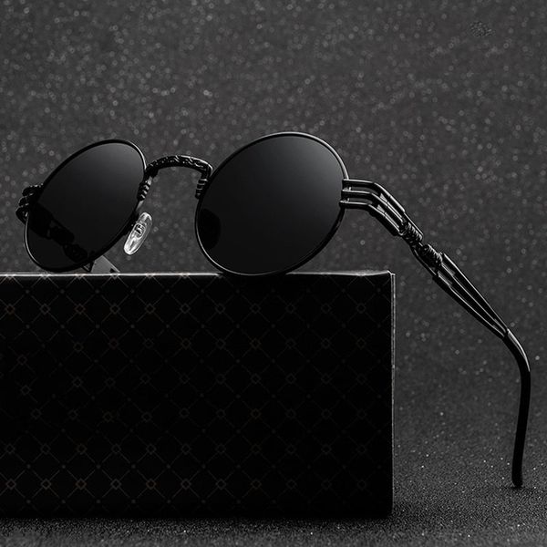 sunglasses fashion steampunk brand design women men retro round metal punk sun glasses uv400 shades eyewear, White;black
sunglasses fashion steampunk brand design women men retro round metal punk sun glasses uv400 shades eyewear, White;black