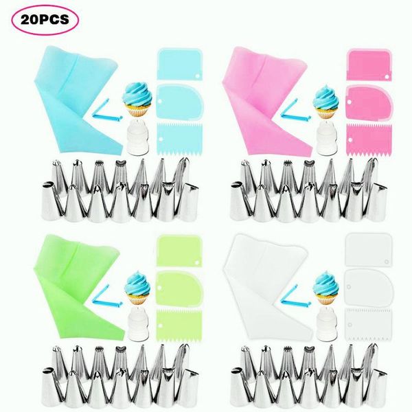 baking & pastry tools 20pcs cake decorations set of nozzles confectionery accessories with decorating bag cream scraper sealing clip
baking & pastry tools 20pcs cake decorations set of nozzles confectionery accessories with decorating bag cream scraper sealing clip