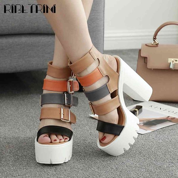 sandals fashion high block heels gladiator shoes concise brand mixed-color rome women summer platform sandals, Black
sandals fashion high block heels gladiator shoes concise brand mixed-color rome women summer platform sandals, Black