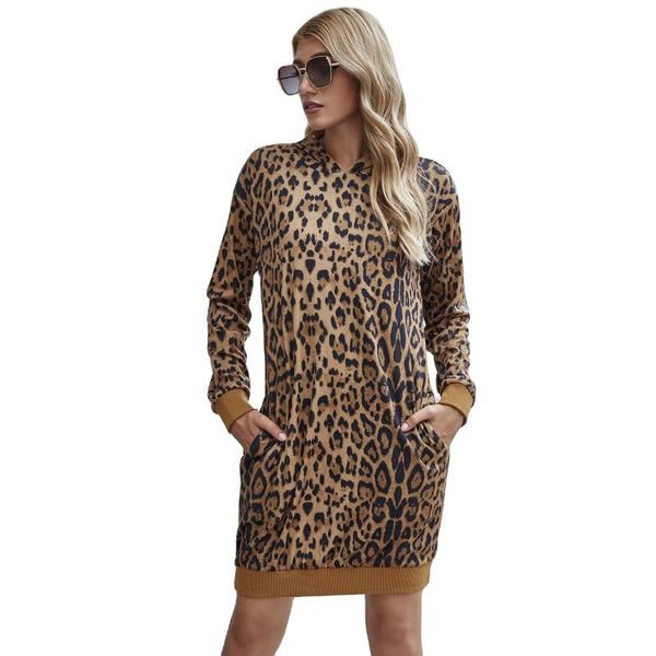 fashion slim fit leopard print casual winter dress dresses, Black;gray
fashion slim fit leopard print casual winter dress dresses, Black;gray