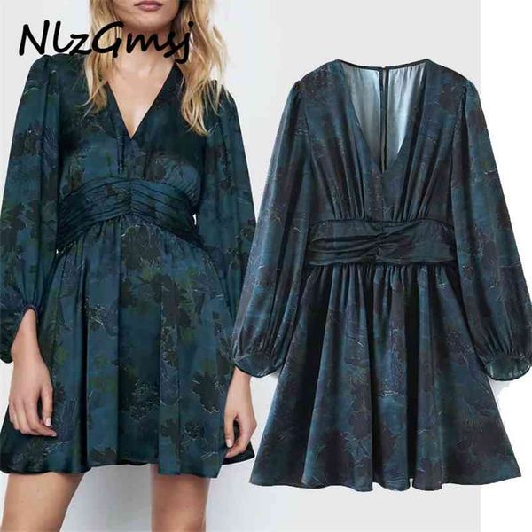 dres summer spring long sleeve es v neck bow neck pleated loose knee length vestidos floral casual 210628, Black;gray
dres summer spring long sleeve es v neck bow neck pleated loose knee length vestidos floral casual 210628, Black;gray