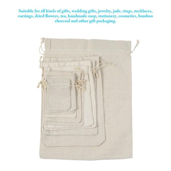 gift wrap 10pcs/lot multi size reusable cotton drawstring bag wedding christmas use sachet storage charms jewelry packaging linen
gift wrap 10pcs/lot multi size reusable cotton drawstring bag wedding christmas use sachet storage charms jewelry packaging linen