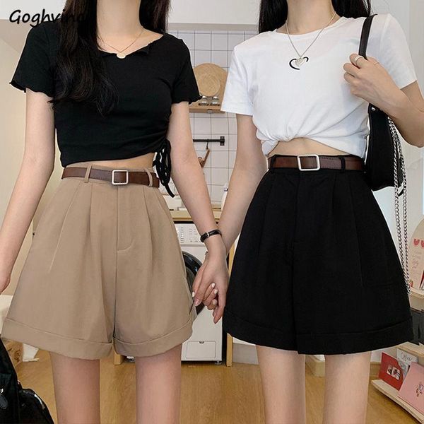 women's shorts women solid black khaki summer casual all-match high waist trousers loose wide leg students fashion daily chic korean, White;black
women's shorts women solid black khaki summer casual all-match high waist trousers loose wide leg students fashion daily chic korean, White;black