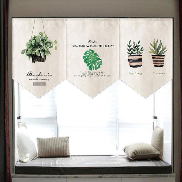 nordic green plant short curtain japanese small bedroom kitchen decoration door window partition half & drapes
nordic green plant short curtain japanese small bedroom kitchen decoration door window partition half & drapes