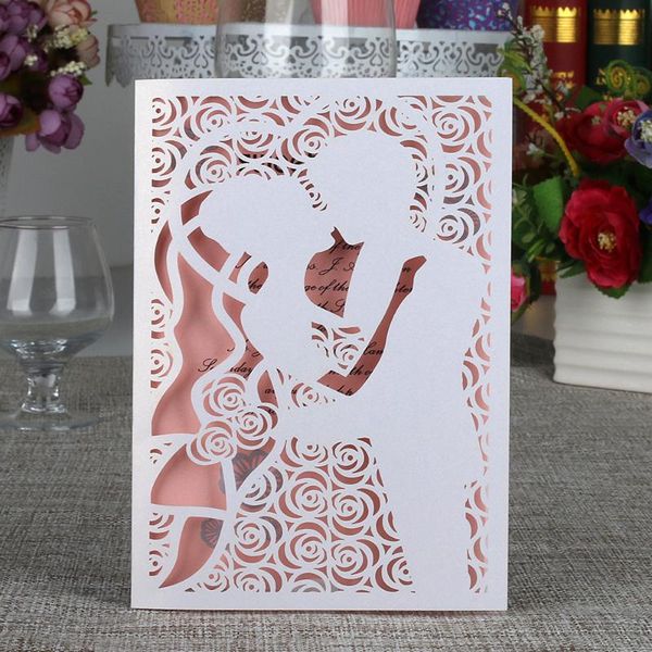 greeting cards 10cs carved bride groom kiss pattern wedding invitation card laser cut kit with inner sheet envelope supply
greeting cards 10cs carved bride groom kiss pattern wedding invitation card laser cut kit with inner sheet envelope supply
