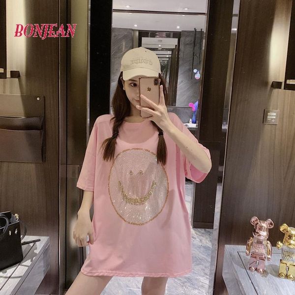 women's t-shirt 100% cotton 2021 beading pink harajuku cartoon oversize short-sleeved hip hop women loose korean plus size top, White
women's t-shirt 100% cotton 2021 beading pink harajuku cartoon oversize short-sleeved hip hop women loose korean plus size top, White