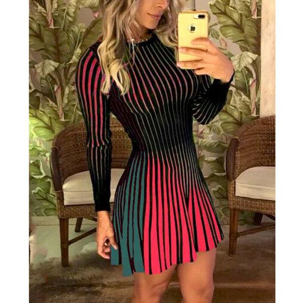 women mini dress long sleeve evening party club vintage striped bodycon fashion autumn spring slim clothes casual dresses, Black;gray
women mini dress long sleeve evening party club vintage striped bodycon fashion autumn spring slim clothes casual dresses, Black;gray