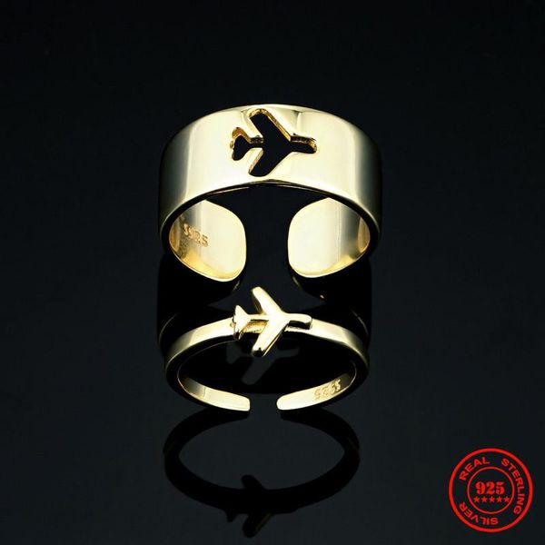 sterling silver women open ring airplane couple rings all-match engagement wedding set aviation lover jewelry gifts cluster, Golden;silver
sterling silver women open ring airplane couple rings all-match engagement wedding set aviation lover jewelry gifts cluster, Golden;silver